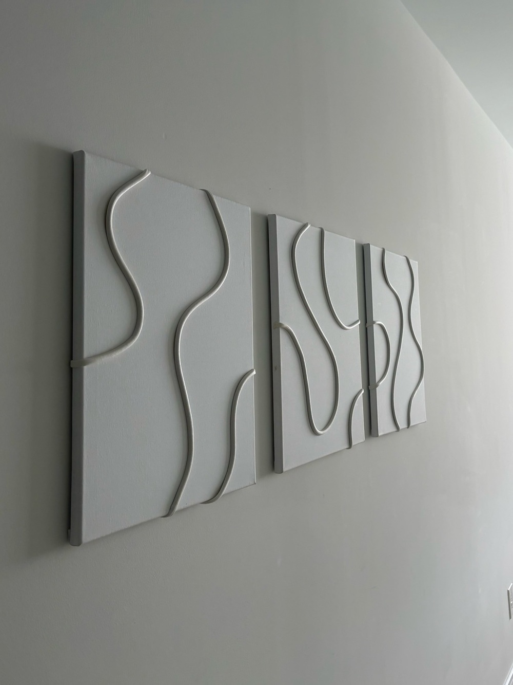 Minimalist White 3-Piece Wall Art Set
